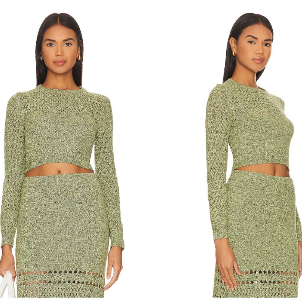 *SOLD*Knit Set in Green Ivory Size M/L from Amanda Uprichard -